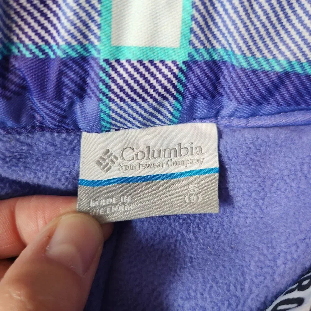 Columbia youth Bugaboo snow ski pants purple plaid size S/8 - Picture 2 of 12